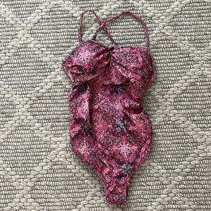 Carnival pink one piece swimsuit